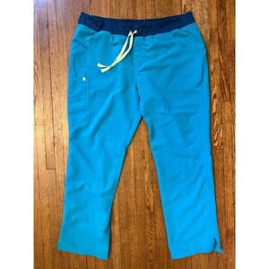 FIGS YOLA Skinny Scrub Pants for Women XL Teal
